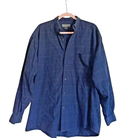 Structure Sz L Urbanwear Plaid Buttondown Shirt Cozy Heavyweight‎ Outdoor - Picture 1 of 7